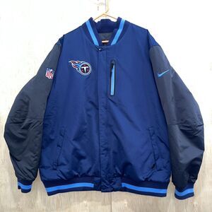 Nike NFL Tennessee Titans 3XL Reversible Jacket Zip Warm Red NFL Football